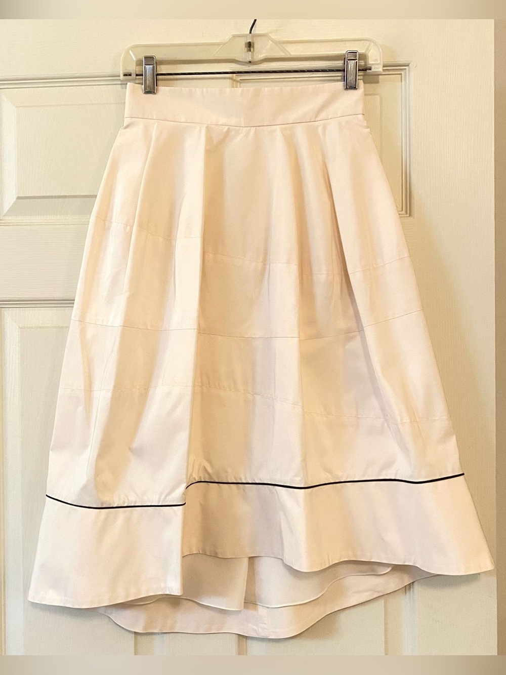 Vintage Yves Saint Laurent YSL 100% Silk Long Skirt Midi Cream White Chiffon XS - Picture 2 of 16